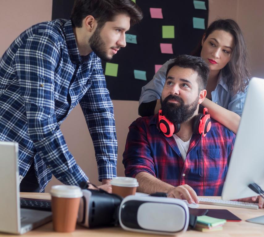 People around computer